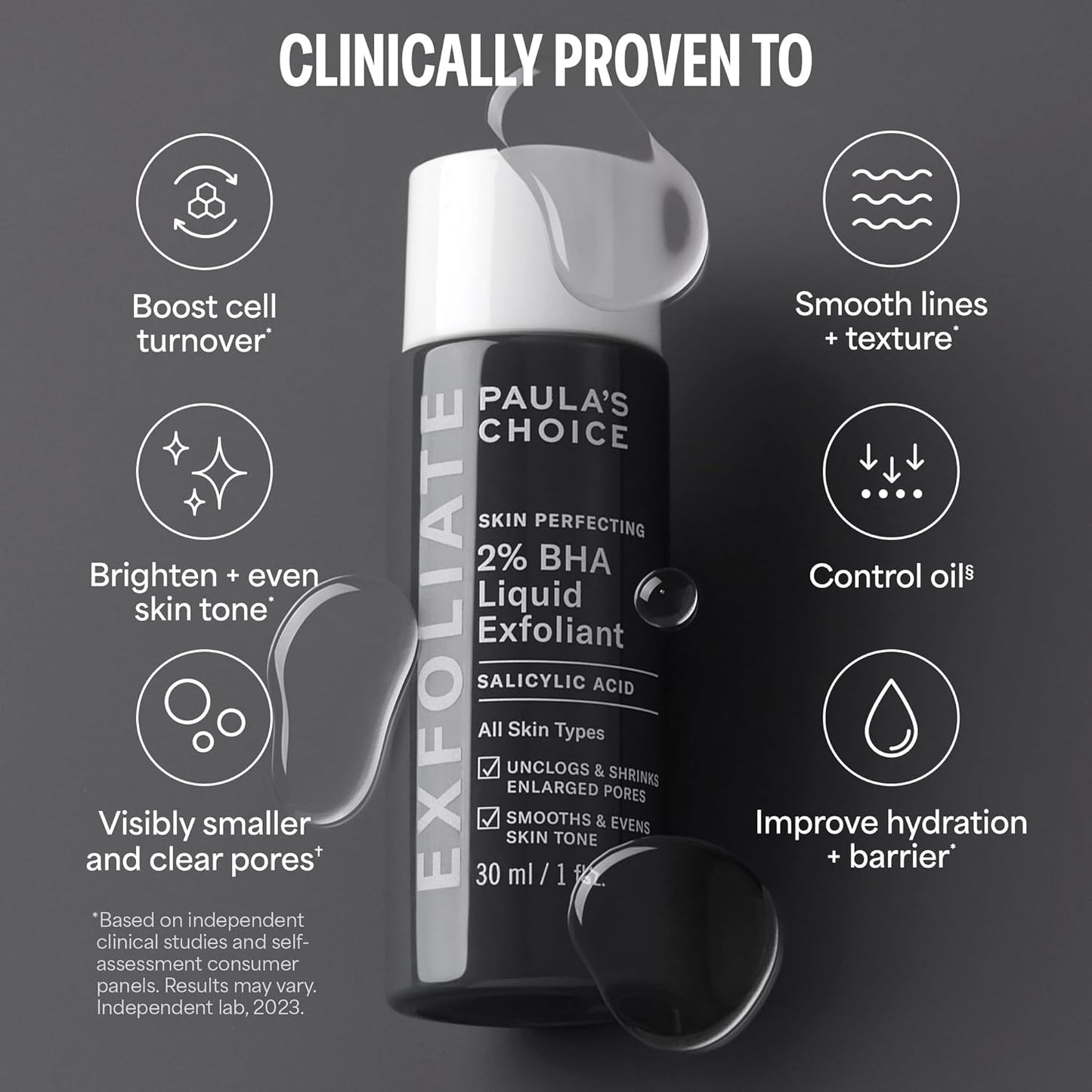 🔥[5𝟎% 𝐎𝐅𝐅 𝐋𝐀𝐒𝐓 𝐓𝐇𝐑𝐄𝐄 𝐃𝐀𝐘𝐒]Paula's Choice SKIN PERFECTING 2% BHA Liquid Exfoliant with Salicylic Acid, Facial Polish for Enlarged Pores, Wrinkles & Fine Lines, Suitable for Blackhead-Prone Skin, Fragrance-Free-JKL