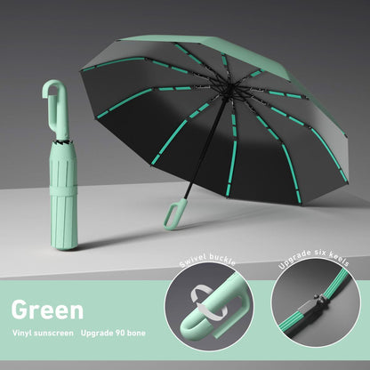 🔥[5𝟎% 𝐎𝐅𝐅 𝐋𝐀𝐒𝐓 𝐓𝐇𝐑𝐄𝐄 𝐃𝐀𝐘𝐒]Automatic Folding Umbrella, 1 Count/60pcs Portable Rain Umbrella with Loop Buckle, Windproof & Waterproof Umbrella for Men & Women-JKL