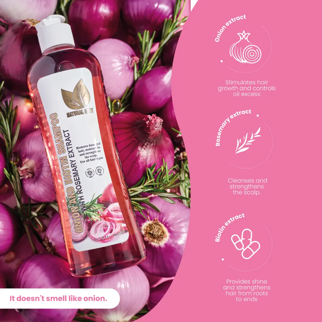 🔥[5𝟎% 𝐎𝐅𝐅 𝐋𝐀𝐒𝐓 𝐓𝐇𝐑𝐄𝐄 𝐃𝐀𝐘𝐒]Natural Sant Onion, Rosemary and BiotinShampoo & Treatment (16 FI Oz/500 ml)Conditioning Restorative-JKL
