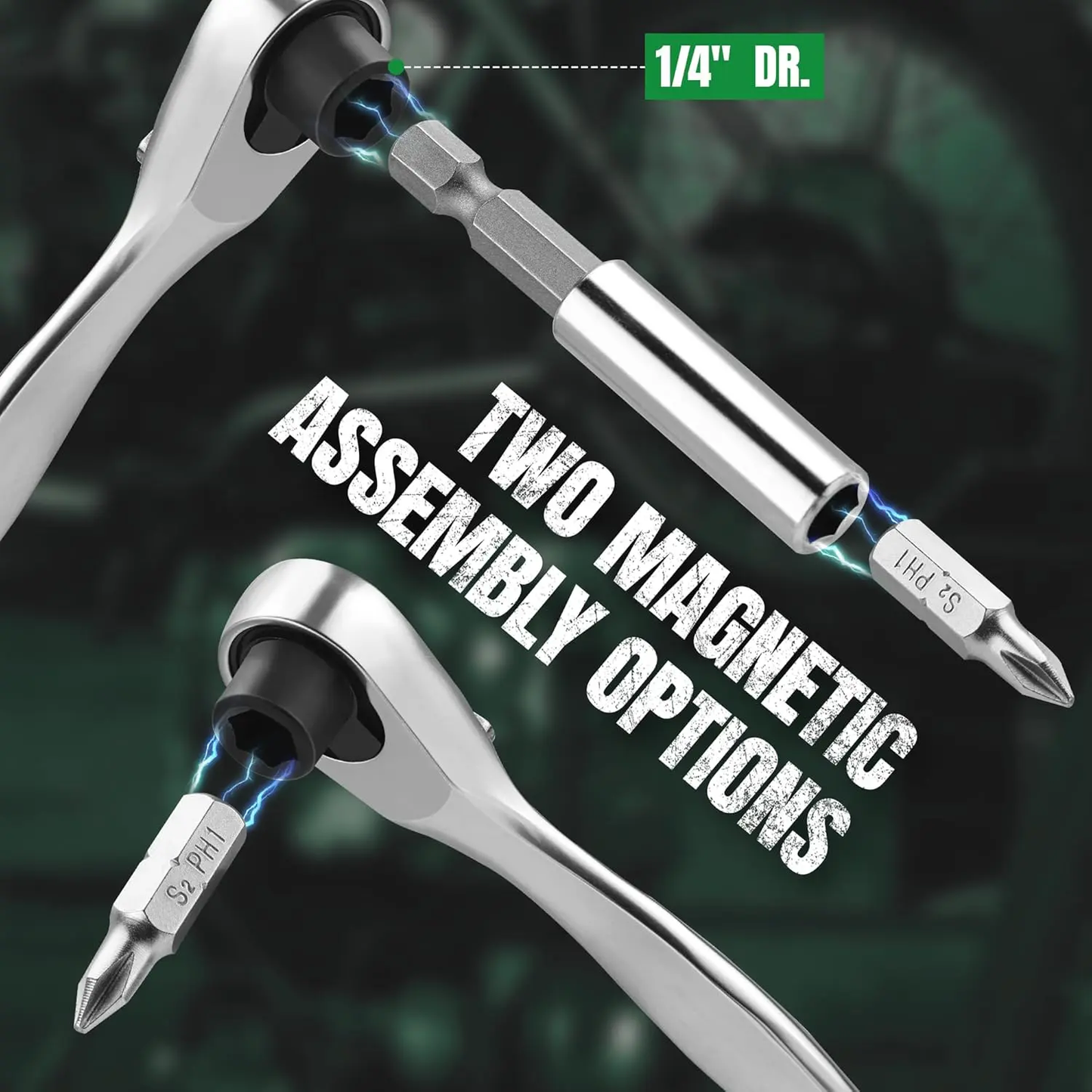 🔥[5𝟎% 𝐎𝐅𝐅 𝐋𝐀𝐒𝐓 𝐓𝐇𝐑𝐄𝐄 𝐃𝐀𝐘𝐒]1/4" Drive, 32 Piece Mini Ratcheting Bit Set-JKL