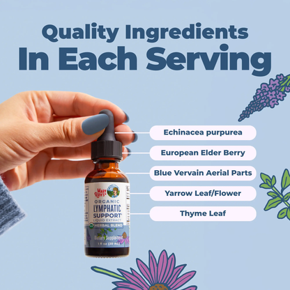 🔥[5𝟎% 𝐎𝐅𝐅 𝐋𝐀𝐒𝐓 𝐓𝐇𝐑𝐄𝐄 𝐃𝐀𝐘𝐒]MaryRuth's Lymphatic Support Herbal Blend Liquid Drops - USDA Organic - Echinacea & Elderberry - Blue Vervain - Vegan - 30 Servings-JKL