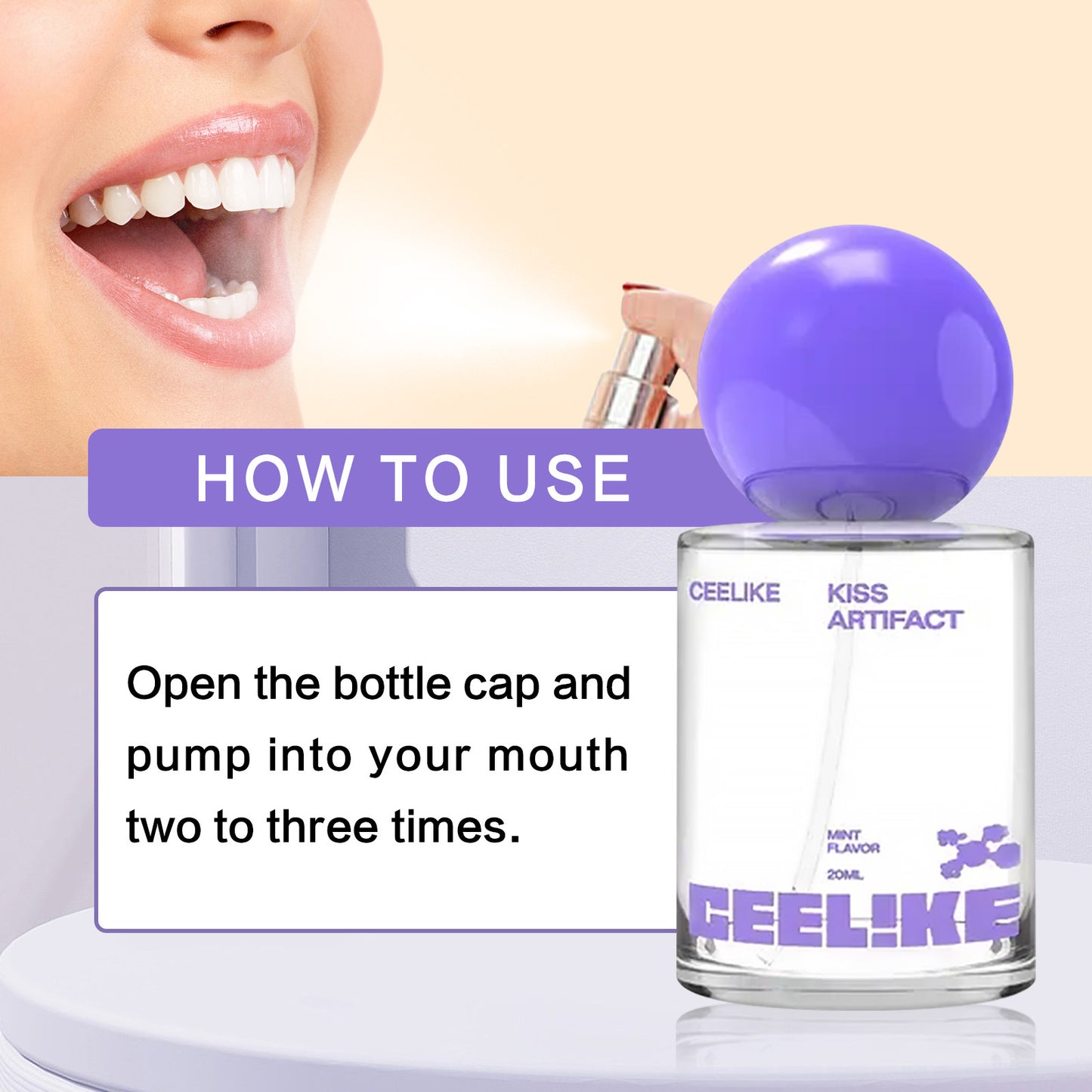 [60% Off Mega Sale] Probiotic Oral Spray 20ml - Fresh Breath & Oral Care, Sugar-Free, Portable, Long-Lasting Freshness-LP