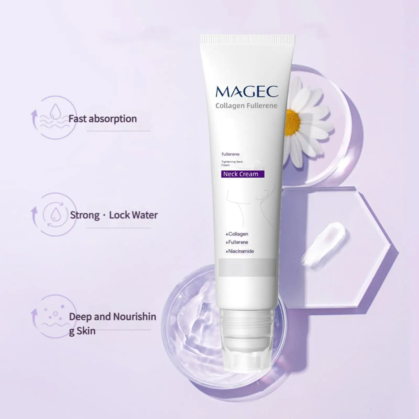 🔥[5𝟎% 𝐎𝐅𝐅 𝐋𝐀𝐒𝐓 𝐓𝐇𝐑𝐄𝐄 𝐃𝐀𝐘𝐒]Reduces Wrinkles and Double Chin,Five Rollers for All Around Massage,Neck Firming Cream,Collagen Neck Cream,Relieves Edema,Suitable for Wrinkled Skin,with Hyaluronic Acid,VitaminC+E.（Two-pack）-JKL