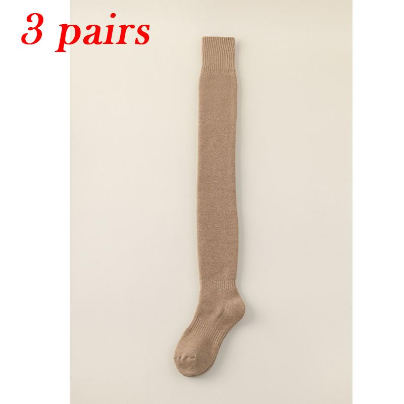 3-Pair Women's Heavy Duty Thermal Over-the-Knee socks - Extreme Cold Weather - Thick Insulated Leg Warmers, Everyday & Special Occasions, Winter Socks, Occasion Wear Warmth, Ribbed Cuff Warmth, Warm Weather Gear, Plush Fabric Interior-OA