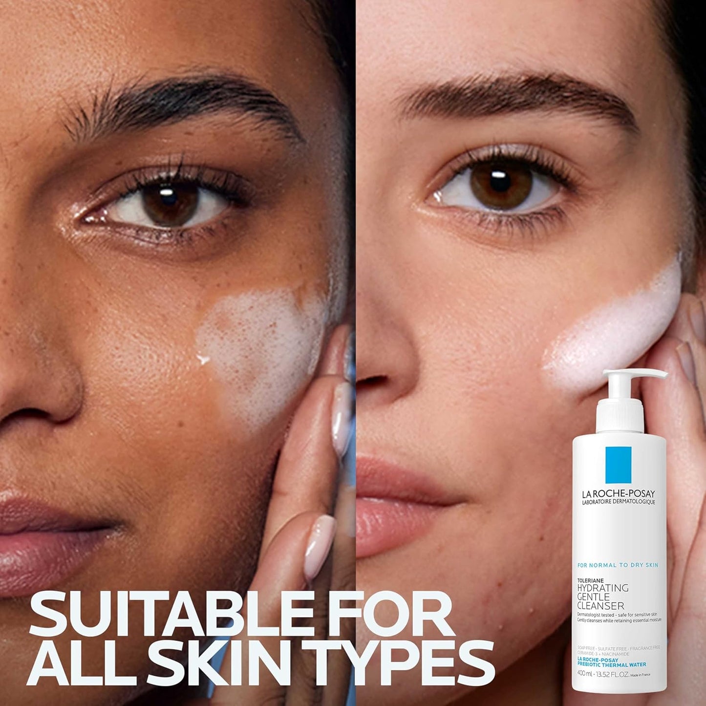 🔥[5𝟎% 𝐎𝐅𝐅 𝐋𝐀𝐒𝐓 𝐓𝐇𝐑𝐄𝐄 𝐃𝐀𝐘𝐒]La Roche-Posay Toleriane Hydrating Gentle Face Cleanser, Hydrating Facial Cleanser With Niacinamide + Ceramides, Daily Face Wash For Dry Skin To Normal Skin, Sensitive Skin Tested, Fragrance Free-JKL