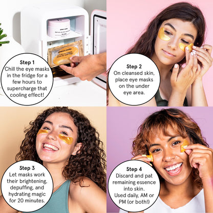 🔥[5𝟎% 𝐎𝐅𝐅 𝐋𝐀𝐒𝐓 𝐓𝐇𝐑𝐄𝐄 𝐃𝐀𝐘𝐒]Award Winning Under Eye Mask - Birthday Gifts for Women - Gel Eye Patches for Dark Circles, Puffy Eyes, Undereye Bags - Gifts for Mom - Travel Essentials - Vegan (24 Pairs, Gold)-JKL