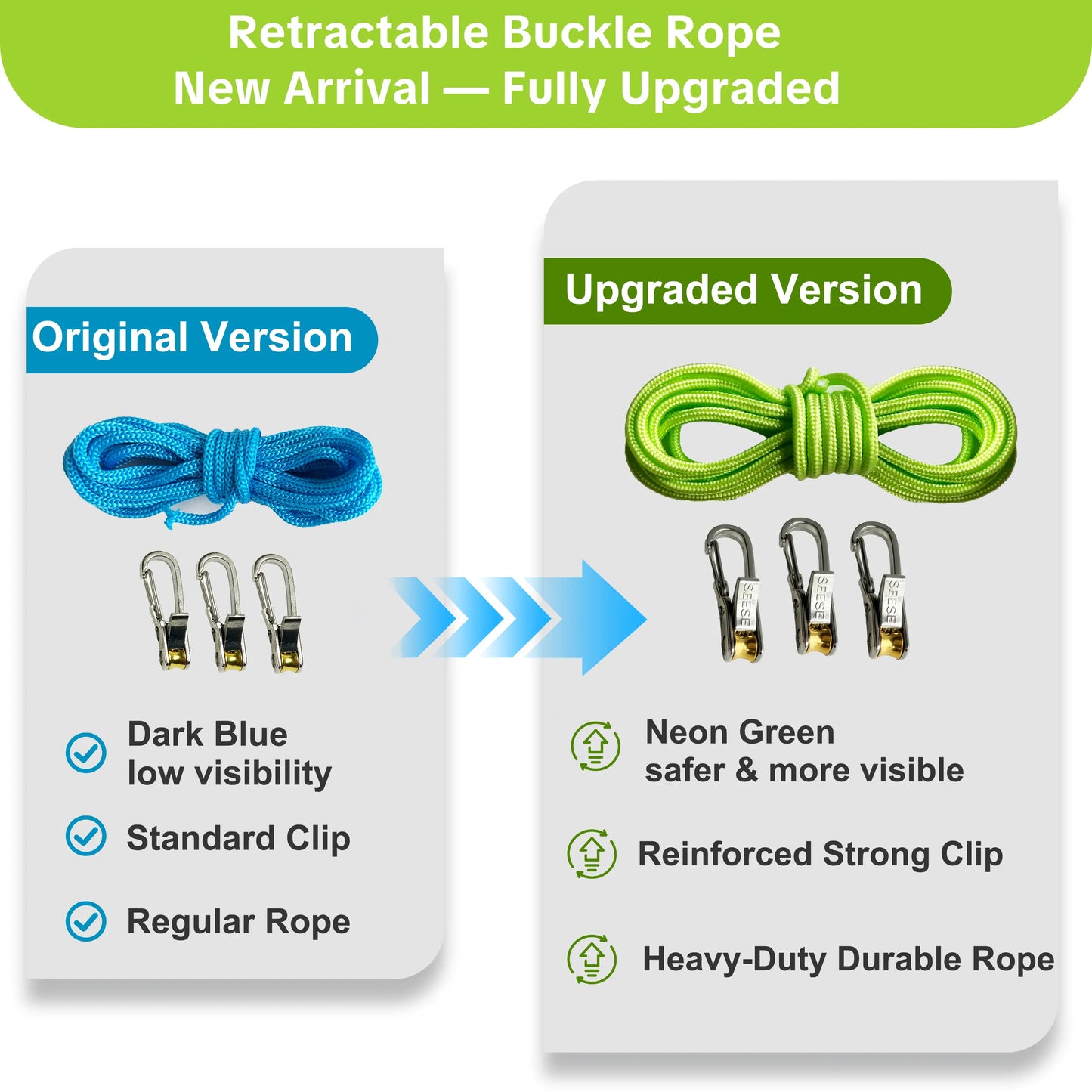 🔥[5𝟎% 𝐎𝐅𝐅 𝐋𝐀𝐒𝐓 𝐓𝐇𝐑𝐄𝐄 𝐃𝐀𝐘𝐒] 【SummerVibes】Retractable Buckle Rope-Adjustable Ropes 2026 New Rope Roller with Accessory Cord - Easy Secure Tie Down for Outdoor,Camping, Marine Rope,and Boating Guy Lines ,Tools Gadgets,Truck Stuff ,Car Essentials-JKL