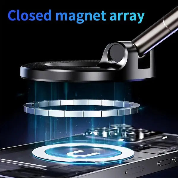 🔥[5𝟎% 𝐎𝐅𝐅 𝐋𝐀𝐒𝐓 𝐓𝐇𝐑𝐄𝐄 𝐃𝐀𝐘𝐒] Universal Magnetic Car Phone Holder Strong Vacuum Suction Cup Mount for All Smartphones & Vehicles Foldable Design Works on Dashboard Gym & Bathroom Mirrors-JKL