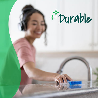 🔥[5𝟎% 𝐎𝐅𝐅 𝐋𝐀𝐒𝐓 𝐓𝐇𝐑𝐄𝐄 𝐃𝐀𝐘𝐒]Zero Scratch Scrub Sponge, 6 Kitchen Sponges for Cleaning Around the Home, Bathroom & More, Scratch-free Dish Scrubber, Multi-surface Safe, Best for Nonstick Pots and Pans-JKL