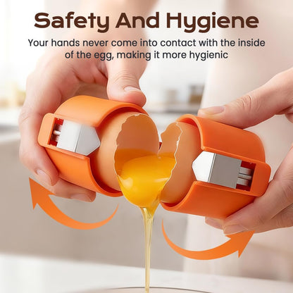 🔥[5𝟎% 𝐎𝐅𝐅 𝐋𝐀𝐒𝐓 𝐓𝐇𝐑𝐄𝐄 𝐃𝐀𝐘𝐒]2026 New Egg Shell Opener, Stainless Steel Egg Cracker Tool, Multifunctional Egg Shell Opener for Raw & Hard-Boiled Eggs, Handheld Kitchen Gadget for Easy Peeling & Separating-JKL