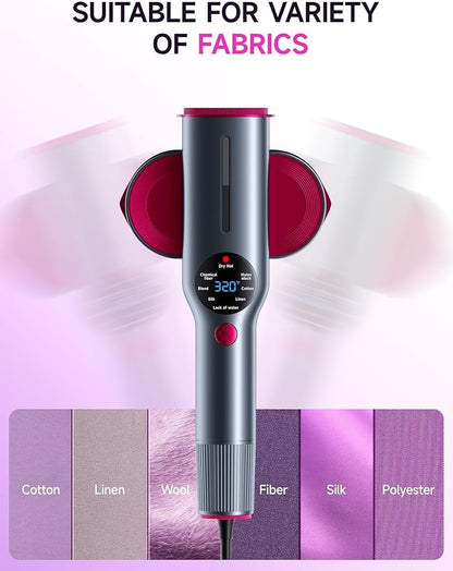 DRFLASH 2-in-1 Steamer & Iron for Clothes,15s Fast Heat-up 1200W Portable Handheld Garment Steamer,Travel Size with Large Ceramic Heat Panel,Quick Wrinkle Removal,110V-120V-BP