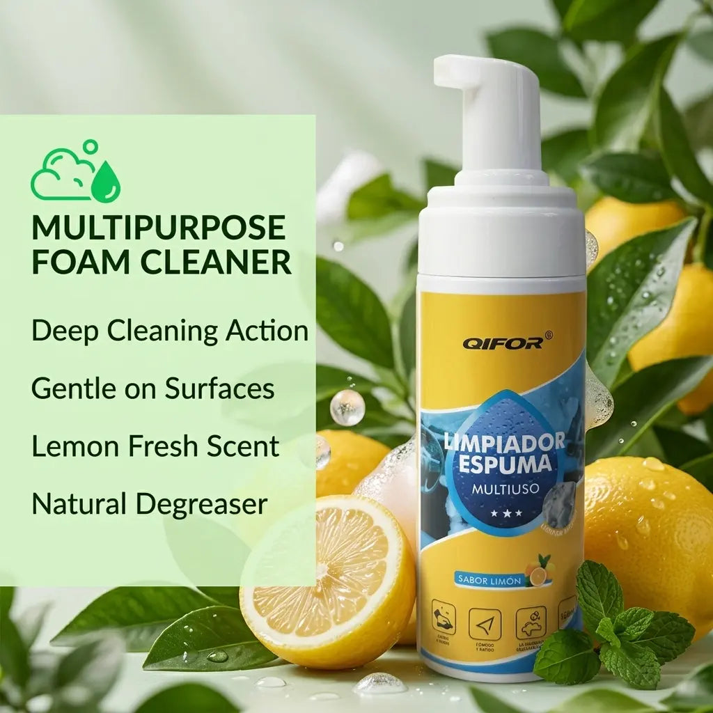 🔥[5𝟎% 𝐎𝐅𝐅 𝐋𝐀𝐒𝐓 𝐓𝐇𝐑𝐄𝐄 𝐃𝐀𝐘𝐒]QIFOR 4-in-1 Multi-Enzyme Foam Spray Cleaner - Heavy Duty Deep Cleaning House & Car Detailing Products, Stain Removal for Car Interior & Sofa,summervibes outdoorfun-JKL
