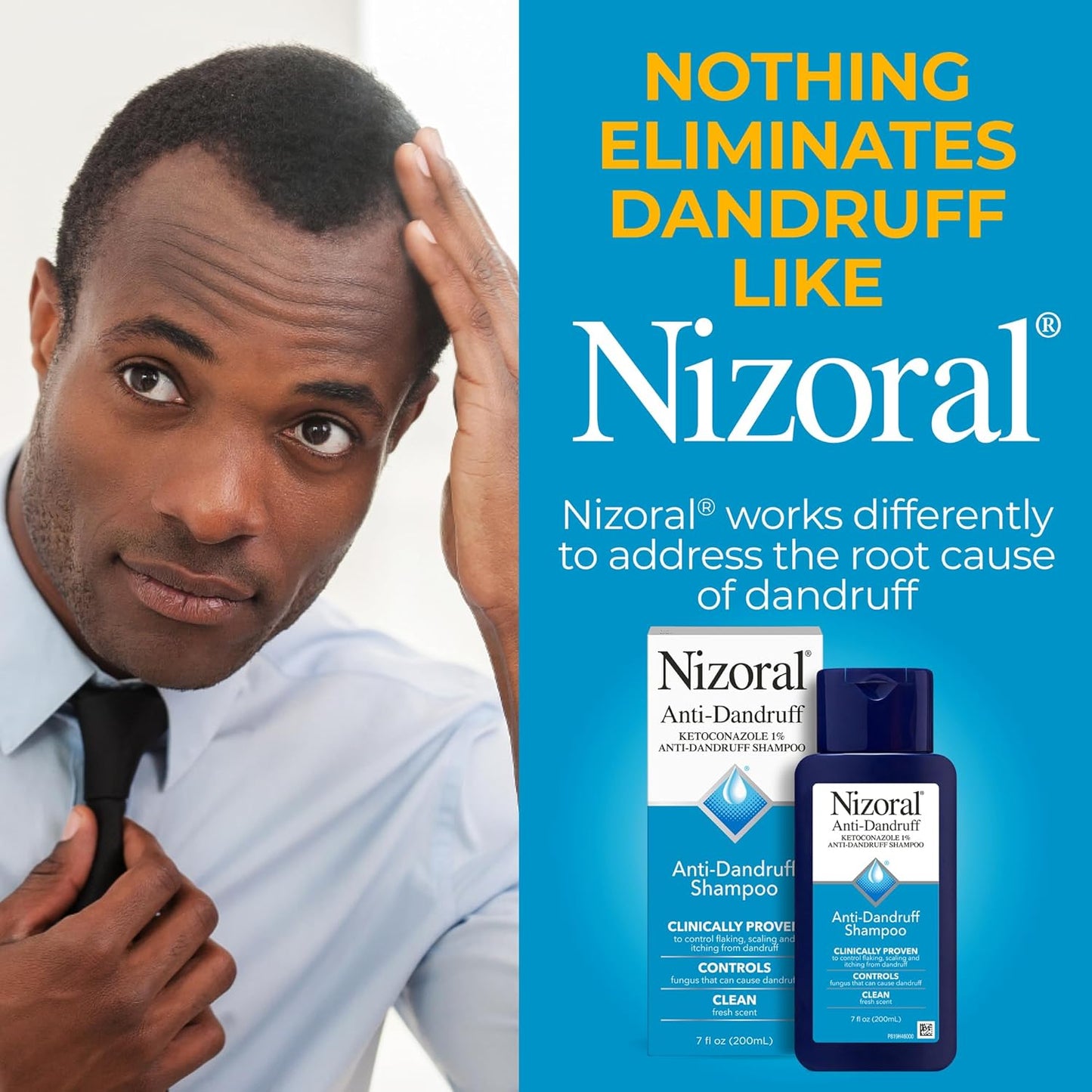 🔥[5𝟎% 𝐎𝐅𝐅 𝐋𝐀𝐒𝐓 𝐓𝐇𝐑𝐄𝐄 𝐃𝐀𝐘𝐒]Nizoral Anti-Dandruff Shampoo with 1% Ketoconazole, Fresh Scent, 7 Fl Oz-JKL