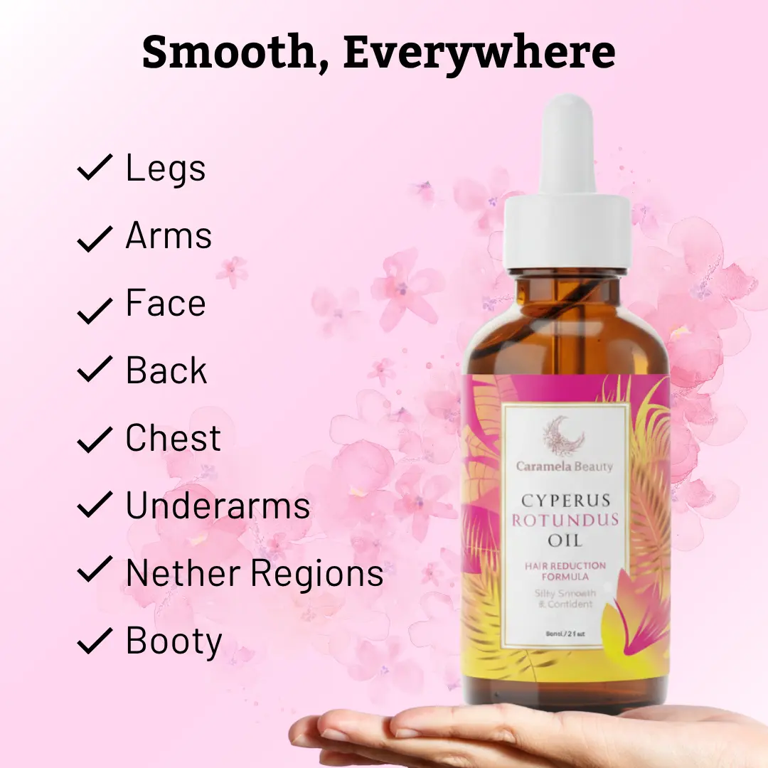 🔥[5𝟎% 𝐎𝐅𝐅 𝐋𝐀𝐒𝐓 𝐓𝐇𝐑𝐄𝐄 𝐃𝐀𝐘𝐒]Caramela Beauty Cyperus Rotundus Oil for Natural Hair Reduction - 60ml/2oz-JKL