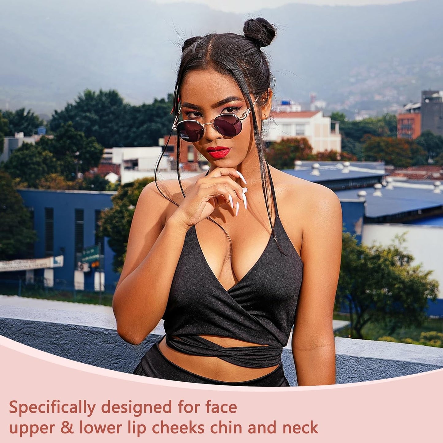🔥[5𝟎% 𝐎𝐅𝐅 𝐋𝐀𝐒𝐓 𝐓𝐇𝐑𝐄𝐄 𝐃𝐀𝐘𝐒]Facial Hair Remover for Women - as Seen on TV Painless Face Shaver - Electric Hair Removal Device for Face Lips Peach Fuzz with Light (Rose Gold)-JKL