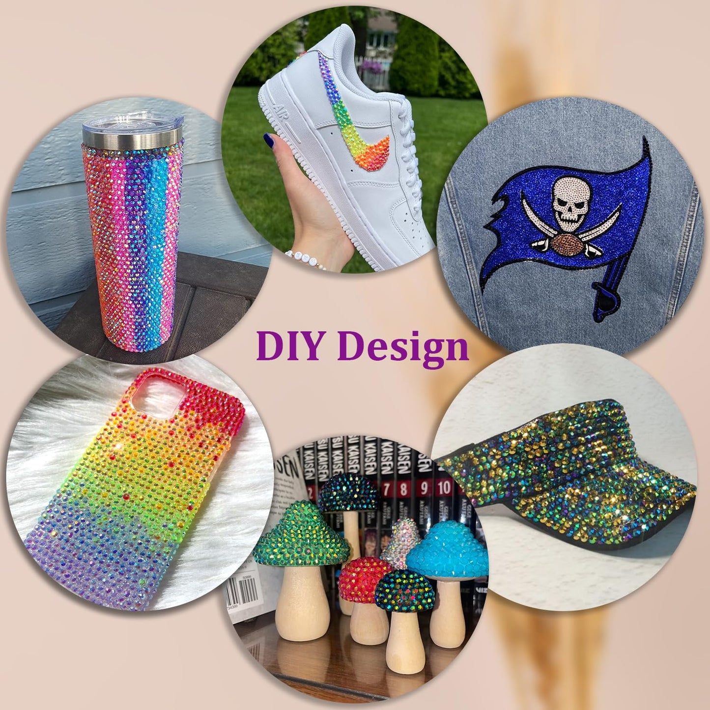 🔥[5𝟎% 𝐎𝐅𝐅 𝐋𝐀𝐒𝐓 𝐓𝐇𝐑𝐄𝐄 𝐃𝐀𝐘𝐒]32000Pcs Resin Jelly Rhinestones for Bedazzling, Multicolor 3mm Flatback Gems for Diamond Art, Bedazzler Kit with 3Pcs 10ml B7000 Jewelry Glue for Nail Art Crafting Book Makeup-JKL