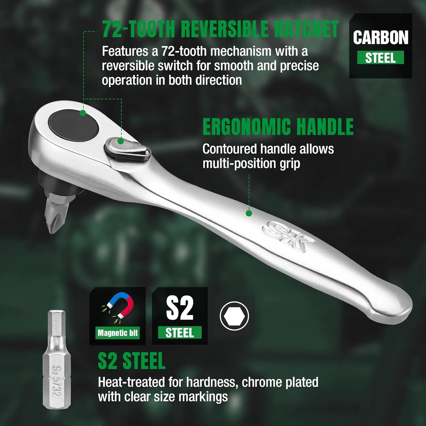 🔥[5𝟎% 𝐎𝐅𝐅 𝐋𝐀𝐒𝐓 𝐓𝐇𝐑𝐄𝐄 𝐃𝐀𝐘𝐒]1/4" Drive, 32 Piece Mini Ratcheting Bit Set-JKL
