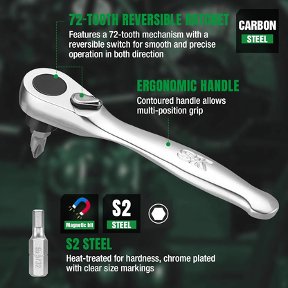 🔥[5𝟎% 𝐎𝐅𝐅 𝐋𝐀𝐒𝐓 𝐓𝐇𝐑𝐄𝐄 𝐃𝐀𝐘𝐒]1/4" Drive, 32 Piece Mini Ratcheting Bit Set-JKL