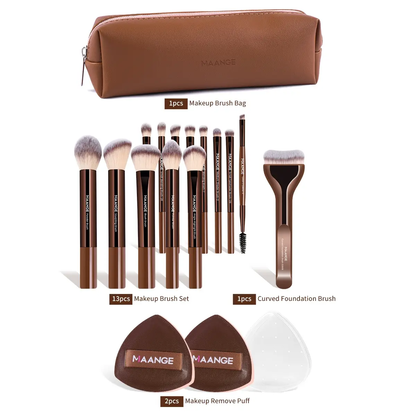 🔥[5𝟎% 𝐎𝐅𝐅 𝐋𝐀𝐒𝐓 𝐓𝐇𝐑𝐄𝐄 𝐃𝐀𝐘𝐒]Professional Makeup Brush Set, Cosmetic Brush Set, Metal Frame, Multiple Brushes Including Eyeshadow, Blush, Foundation, Perfect for Women & Girls-JKL