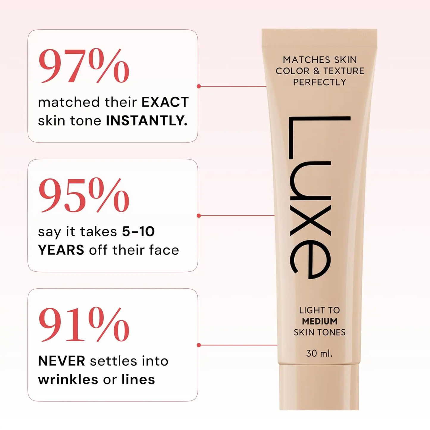 🔥[5𝟎% 𝐎𝐅𝐅 𝐋𝐀𝐒𝐓 𝐓𝐇𝐑𝐄𝐄 𝐃𝐀𝐘𝐒]Luxe Color Changing Foundation for Women – Instantly Adapts to Your Skin Tone – Buildable Light-to-Medium, Medium Dark-to-Dark, Coverage – 12-Hour Wear – Natural Dewy Finish-JKL