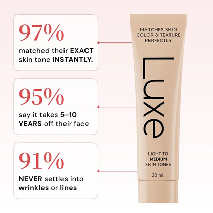 🔥[5𝟎% 𝐎𝐅𝐅 𝐋𝐀𝐒𝐓 𝐓𝐇𝐑𝐄𝐄 𝐃𝐀𝐘𝐒]Luxe Color Changing Foundation for Women – Instantly Adapts to Your Skin Tone – Buildable Light-to-Medium, Medium Dark-to-Dark, Coverage – 12-Hour Wear – Natural Dewy Finish-JKL