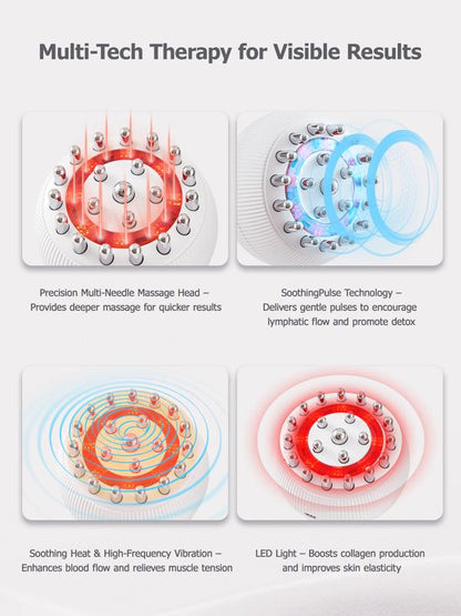 🔥[60% 𝐎𝐅𝐅 𝐋𝐀𝐒𝐓 𝐓𝐇𝐑𝐄𝐄 𝐃𝐀𝐘𝐒]Handheld Body Massager for Legs & Belly - Lymphatic Drainage & Anti swelling Tool with Heat, Vibration-LU