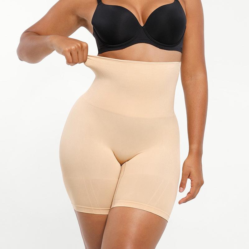 Shapewear Sculpting Shorts for Women Seamless High Waisted Body Shaper Thigh Slimming Underwear-OA