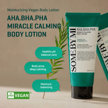 🔥[5𝟎% 𝐎𝐅𝐅 𝐋𝐀𝐒𝐓 𝐓𝐇𝐑𝐄𝐄 𝐃𝐀𝐘𝐒]AHA BHA PHA Miracle Calming Body Lotion 6.76oz, 200ml – Exfoliating Body Moisturizer – Soothing Care with Centella – Korean Skin Care-vip