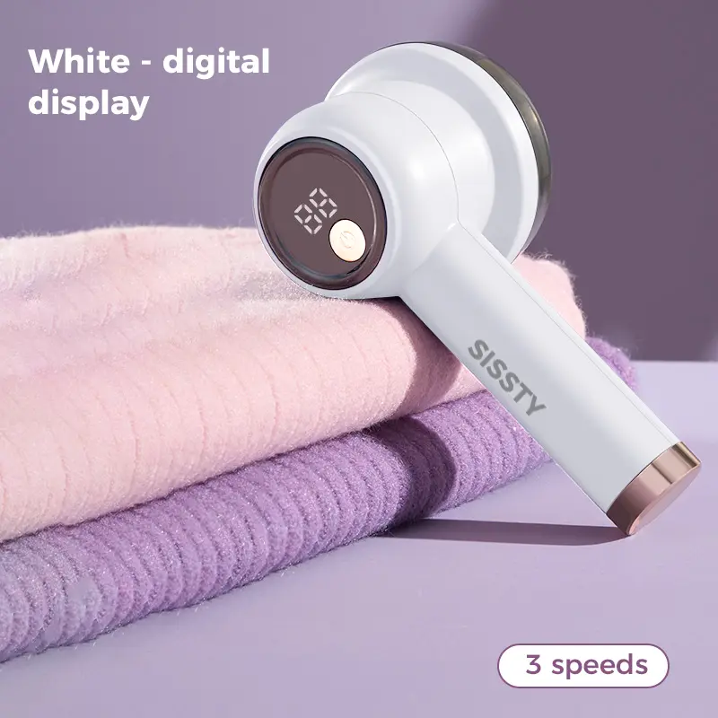 🔥[5𝟎%]Rechargeable Fabric Shaver with 2 Replaceable Stainless Steel 6-Leaf Blades| Lint Remover with 3-Speed Settings & LED Display - Efficient Sweater and Lint Shaver for Clothes, Removing Fuzz, Lint Balls, Pills.Christmas Gift-JKL
