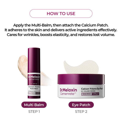 🔥[5𝟎% 𝐎𝐅𝐅 𝐋𝐀𝐒𝐓 𝐓𝐇𝐑𝐄𝐄 𝐃𝐀𝐘𝐒][Dr.Melaxin Official] Calcium Volume Multi Balm+Eye Patch 60ea Korean Skin Care Cosmetics with Collagen Extract Elasticity Eye Shiel dSkin Repair-JKL
