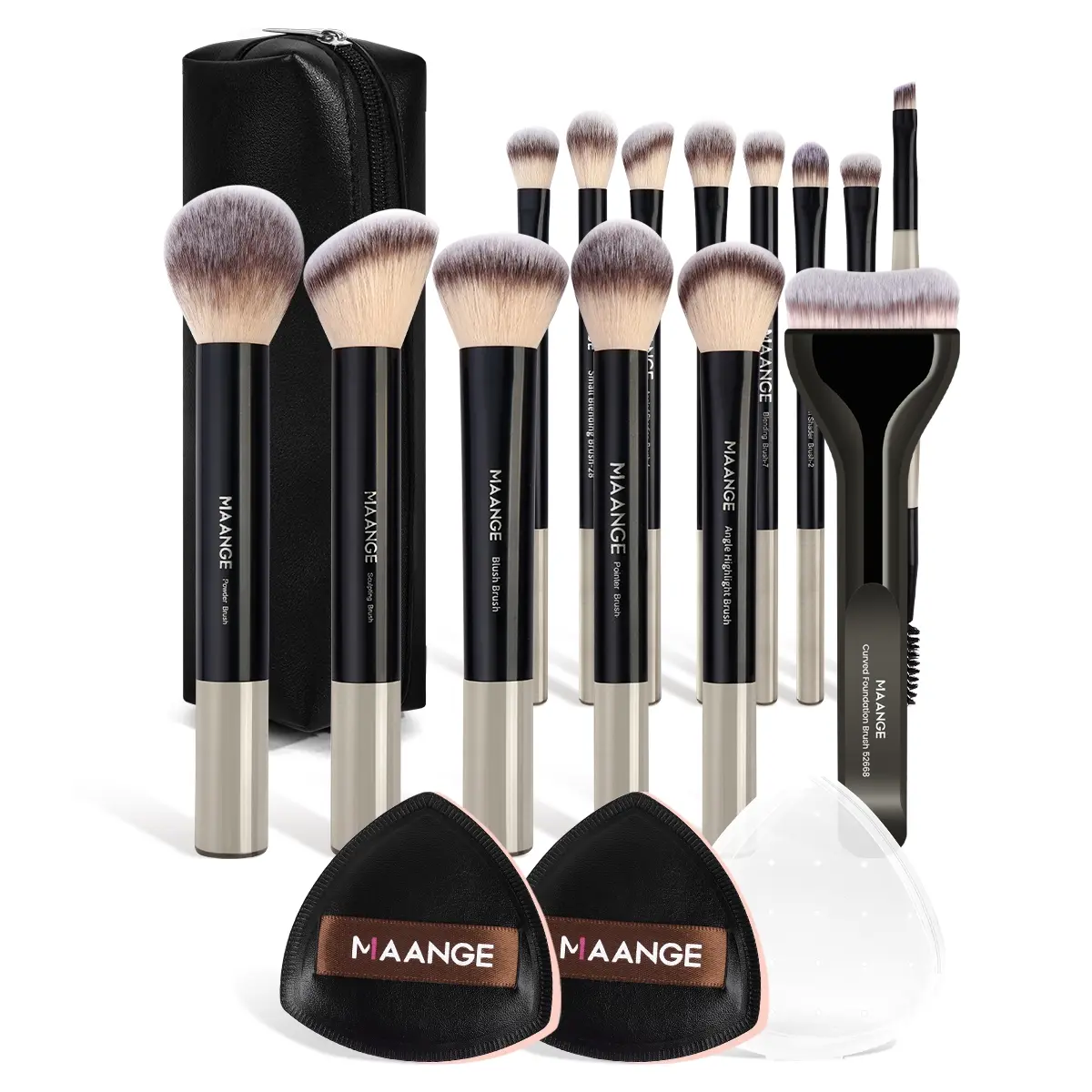 🔥[5𝟎% 𝐎𝐅𝐅 𝐋𝐀𝐒𝐓 𝐓𝐇𝐑𝐄𝐄 𝐃𝐀𝐘𝐒]Professional Makeup Brush Set, Cosmetic Brush Set, Metal Frame, Multiple Brushes Including Eyeshadow, Blush, Foundation, Perfect for Women & Girls-JKL