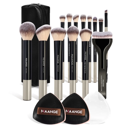 🔥[5𝟎% 𝐎𝐅𝐅 𝐋𝐀𝐒𝐓 𝐓𝐇𝐑𝐄𝐄 𝐃𝐀𝐘𝐒]Professional Makeup Brush Set, Cosmetic Brush Set, Metal Frame, Multiple Brushes Including Eyeshadow, Blush, Foundation, Perfect for Women & Girls-JKL