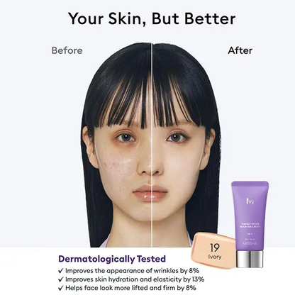 [MISSHA Official] M Perfect Cover Serum BBCream (35ml) - Bifida Ferment Lysate Serum-Infused BB Cream for Anti-Aging SkinRejuvenation, Skin Tint, Tinted Moisturizer,Skin Care Foundation Makeup,SuperfoodComplex,Glass Skin CardiBB OGBB PurpleBB-JKL