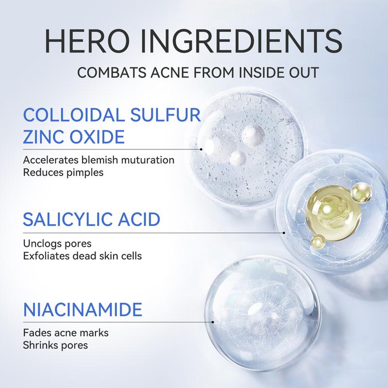 🔥[6𝟎% 𝐎𝐅𝐅 𝐋𝐀𝐒𝐓 𝐓𝐇𝐑𝐄𝐄 𝐃𝐀𝐘𝐒] 24H Acne & Pimple Treatment Drying Lotion | Salicylic Acid + Sulfur + Niacinamide | Viral Product | Inflammation Relief, Post-Blemish Care & High Pressure Pimple Relief-AAA1