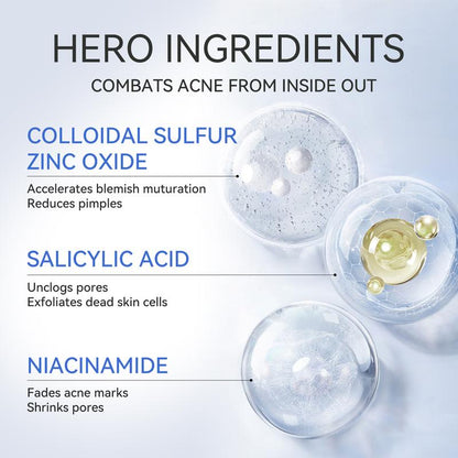 🔥[6𝟎% 𝐎𝐅𝐅 𝐋𝐀𝐒𝐓 𝐓𝐇𝐑𝐄𝐄 𝐃𝐀𝐘𝐒] 24H Acne & Pimple Treatment Drying Lotion | Salicylic Acid + Sulfur + Niacinamide | Viral Product | Inflammation Relief, Post-Blemish Care & High Pressure Pimple Relief-AAA1