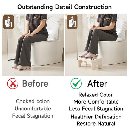 Adult Bathroom Toilet Stool, 1 Plastic Portable Footstool, Bathroom Non-slip Toilet Auxiliary Step Stool FathersDayGift-AD0