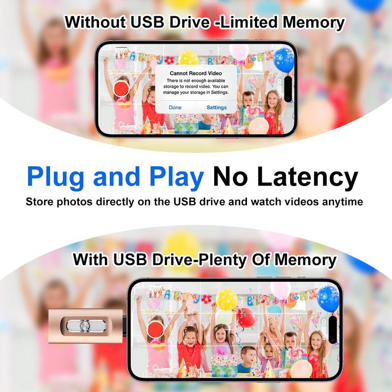 🔥[5𝟎% 𝐎𝐅𝐅 𝐋𝐀𝐒𝐓 𝐓𝐇𝐑𝐄𝐄 𝐃𝐀𝐘𝐒]3 in 1 Flash Drive,High Speed USB 3.0 Memory Storage,OTG Flash Pen Drive with Free Type-C Adapter for iPhones/Android/PC and More-LP