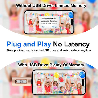 🔥[5𝟎% 𝐎𝐅𝐅 𝐋𝐀𝐒𝐓 𝐓𝐇𝐑𝐄𝐄 𝐃𝐀𝐘𝐒]3 in 1 Flash Drive,High Speed USB 3.0 Memory Storage,OTG Flash Pen Drive with Free Type-C Adapter for iPhones/Android/PC and More-LP