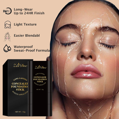 🔥[5𝟎% 𝐎𝐅𝐅 𝐋𝐀𝐒𝐓 𝐓𝐇𝐑𝐄𝐄 𝐃𝐀𝐘𝐒]Zaidoc 7-color Dual -Ended ConcealerFoundation Stick, 2-in-1 Long-LastingFoundation and Concealer with Brush, CreamyFull Coverage for Dark Circles & Blemishes,Hydrating Olive & Camellia, 2.09 Oz-JKL