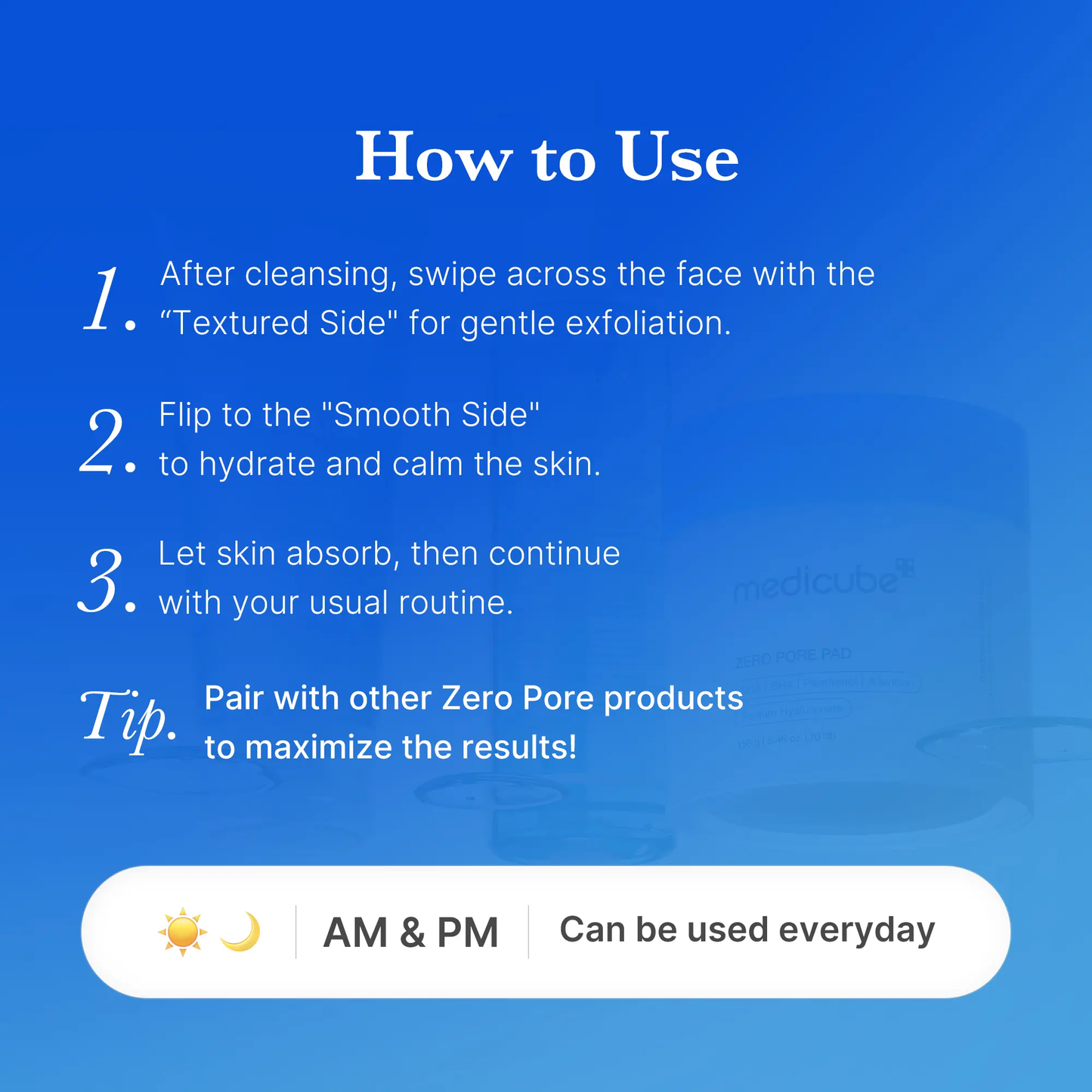 🔥[5𝟎% 𝐎𝐅𝐅 𝐋𝐀𝐒𝐓 𝐓𝐇𝐑𝐄𝐄 𝐃𝐀𝐘𝐒][medicube] Zero Pore Pads (AHA + BHA) IKorean No.1 Viral Toner Pads-JKL