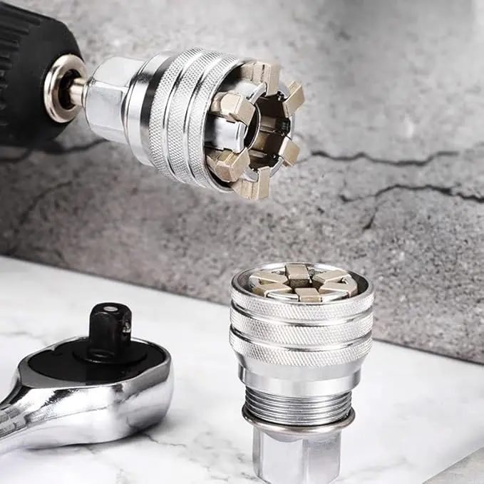 🔥[5𝟎% 𝐎𝐅𝐅 𝐋𝐀𝐒𝐓 𝐓𝐇𝐑𝐄𝐄 𝐃𝐀𝐘𝐒]Multi-Function Universal Socket Wrench Tool - Universal Maintenance Tool, Adjustable Universal Socket Wrench, Universal Socket Tool for 3/8" Drive Ratchet Torque Wrench & Power Drill (Connecting rod random color)-JKL