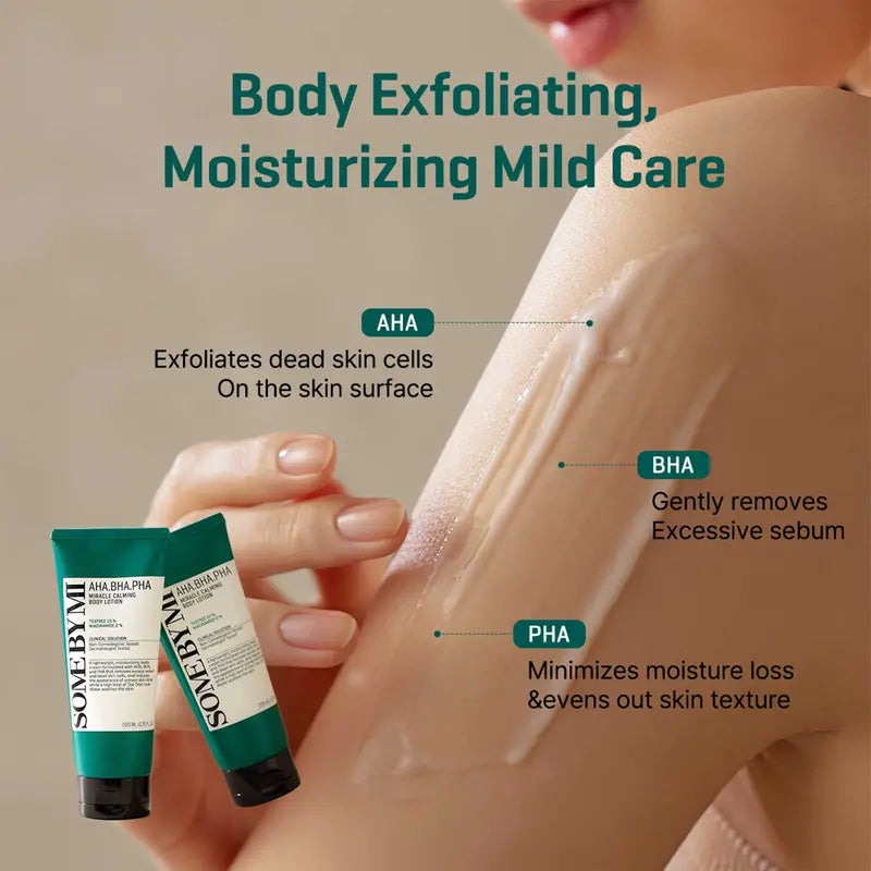 🔥[5𝟎% 𝐎𝐅𝐅 𝐋𝐀𝐒𝐓 𝐓𝐇𝐑𝐄𝐄 𝐃𝐀𝐘𝐒]AHA BHA PHA Miracle Calming Body Lotion 6.76oz, 200ml – Exfoliating Body Moisturizer – Soothing Care with Centella – Korean Skin Care-vip
