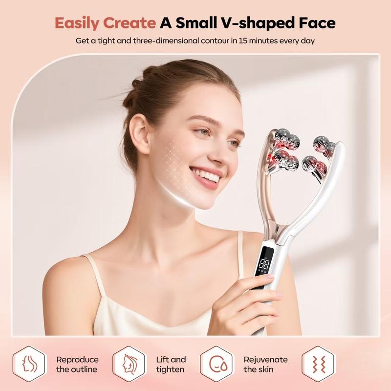 🔥[60% 𝐎𝐅𝐅 𝐋𝐀𝐒𝐓 𝐓𝐇𝐑𝐄𝐄 𝐃𝐀𝐘𝐒]Wireless Face Massager Tool - Rechargeable Skin Care Device for Puffiness Reduction & Improved Circulation - Portable for Home & Travel-LU