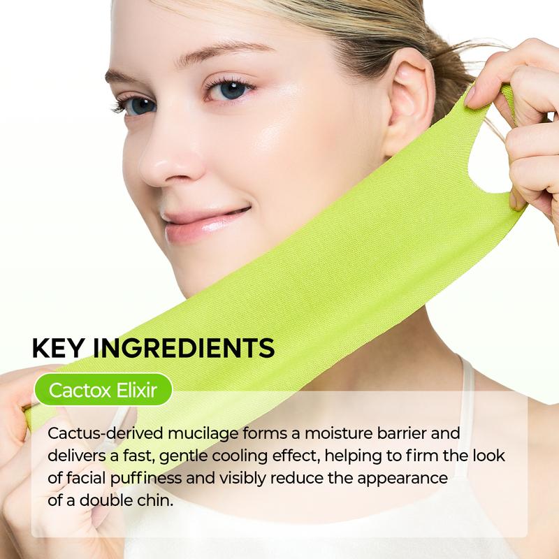CACTOX V-LIFTING MEWING BAND with Cactus Cooling Reduce Puffiness & Pore Tightening for Visible Pore Care Skin Repair-OA