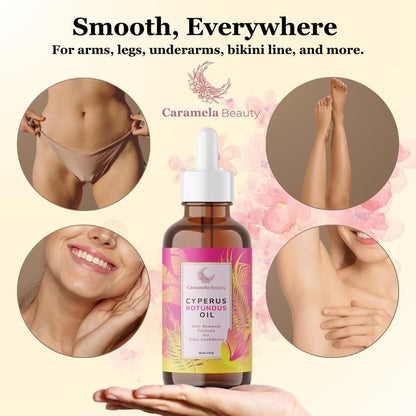 🔥[5𝟎% 𝐎𝐅𝐅 𝐋𝐀𝐒𝐓 𝐓𝐇𝐑𝐄𝐄 𝐃𝐀𝐘𝐒]Caramela Beauty Cyperus Rotundus Oil for Natural Hair Reduction - 60ml/2oz-JKL
