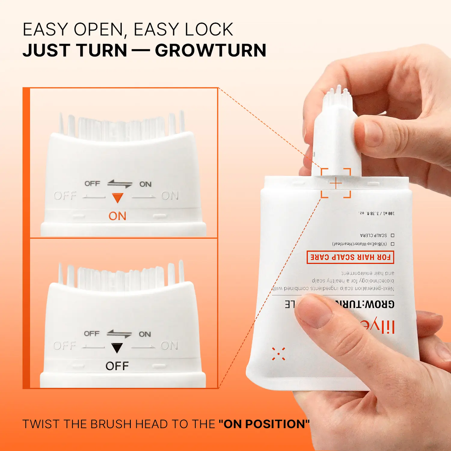 🔥[5𝟎% 𝐎𝐅𝐅 𝐋𝐀𝐒𝐓 𝐓𝐇𝐑𝐄𝐄 𝐃𝐀𝐘𝐒]Lilyeve Growturn Hair Growth Serum with Builtin Brush for Hair Growth & Thickening ThickerStronger Hair Strengthening Hair-JKL