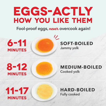 🔥[5𝟎% 𝐎𝐅𝐅 𝐋𝐀𝐒𝐓 𝐓𝐇𝐑𝐄𝐄 𝐃𝐀𝐘𝐒]Rapid Egg Cooker - Boiler, Poacher & Steamer - Includes Measuring & Recipe Guide - Dishwasher Safe - BPA Free - Holds 7 Eggs, Black-JKL