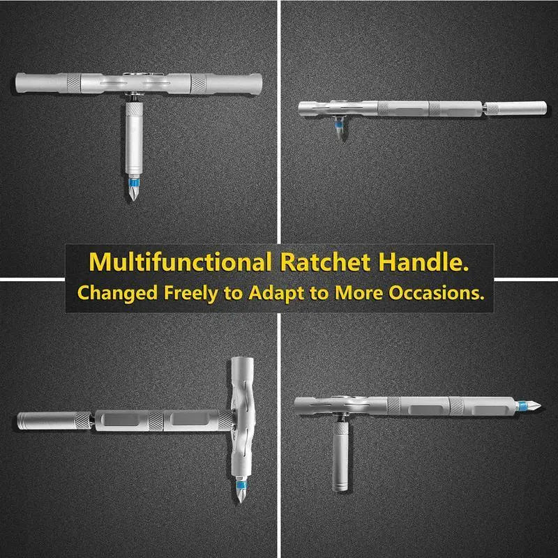 🔥[5𝟎% 𝐎𝐅𝐅 𝐋𝐀𝐒𝐓 𝐓𝐇𝐑𝐄𝐄 𝐃𝐀𝐘𝐒]SEESE 24 in 1 DlY Screwdriver Set,1 Set SwitchableScrewdriver Shape Magnetic Screwdriver Set,Compact and Portable Ratchet Screw0driver SetHome Repair Tool Box-JKL