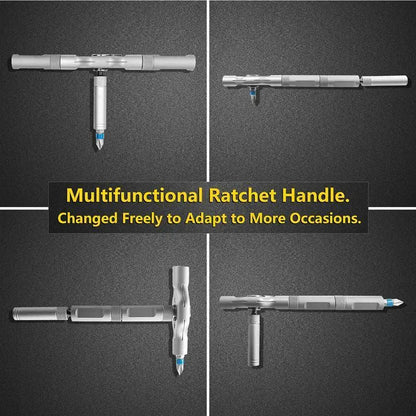 🔥[5𝟎% 𝐎𝐅𝐅 𝐋𝐀𝐒𝐓 𝐓𝐇𝐑𝐄𝐄 𝐃𝐀𝐘𝐒]SEESE 24 in 1 DlY Screwdriver Set,1 Set SwitchableScrewdriver Shape Magnetic Screwdriver Set,Compact and Portable Ratchet Screw0driver SetHome Repair Tool Box-JKL