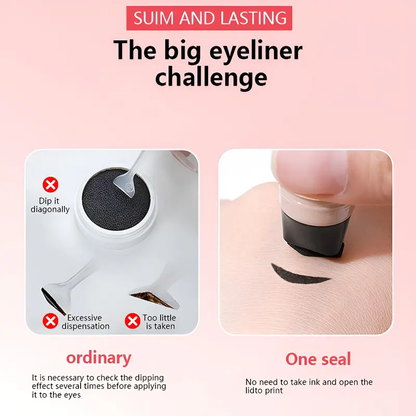 🔥[5𝟎%]Rotating Eyeliner Stamp Pen – Dual-Head Design with Wing Stamp, Quick-Dry, Long-Lasting, Smudge-Proof for Easy Cat Eye, Sharp Winged Lines & All-Day Makeup Wear - Beginner Friendly Everyday Makeup Tool for Women, Women's cosmetics, Makeup tools.-JKL
